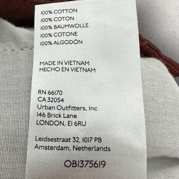 Urban Outfitters Chino Skate Pants Maroon Wine Red Mens Size 32 x 32 Wide Leg - Picture 10 of 12